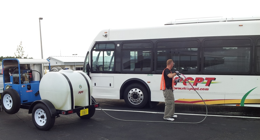 Hydroblaster Trailer for Bus washing